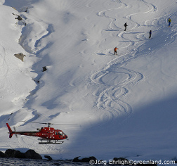 heli skiing greenland