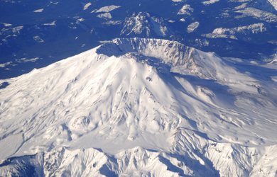 ariel view of mount st-helens