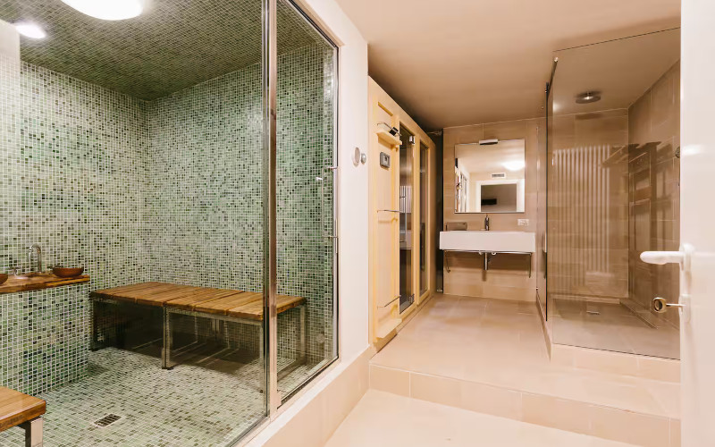 spa and sauna at chalet del monte bianco