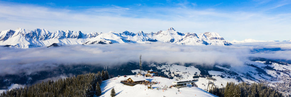 top ski lift in megeve french alps