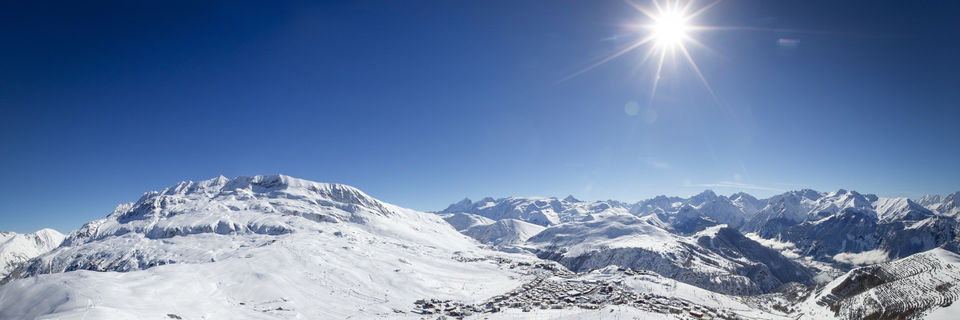 view of the ski area of alpe d'huez