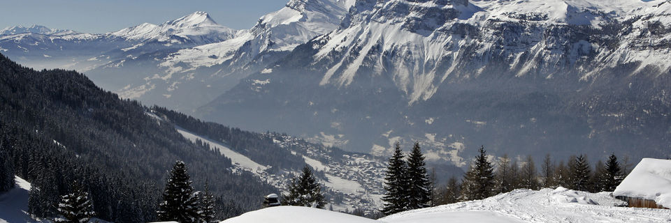 skiing in france - view from Les Carroz
