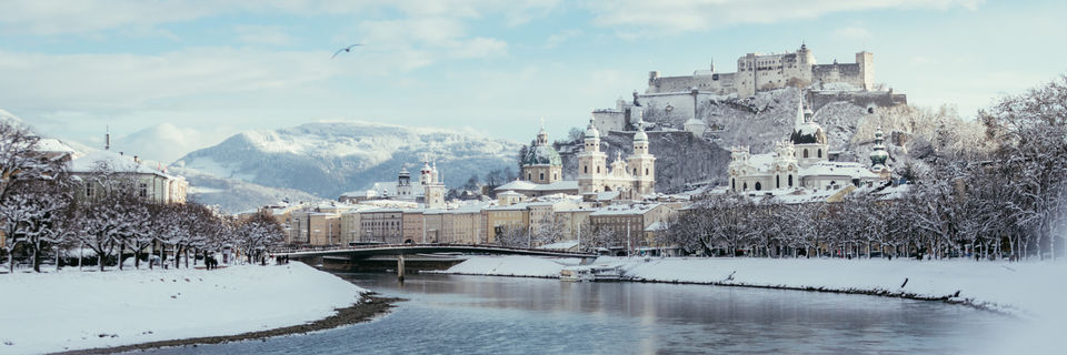 salzburg historical centre in winter