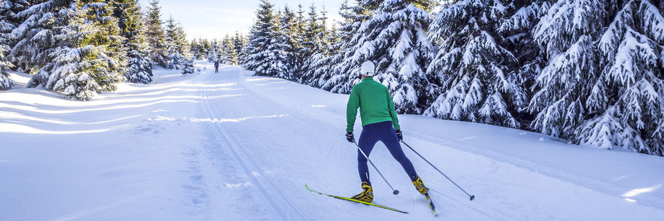 cross country skiing at oberhof ski resort thuringian forest