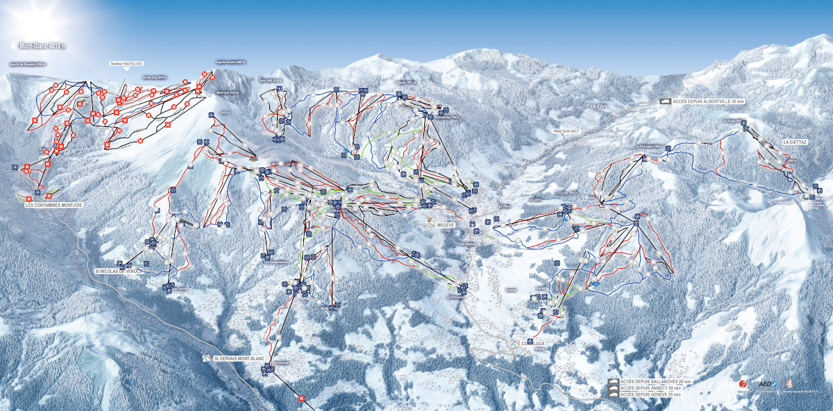 evasion mont blanc piste map