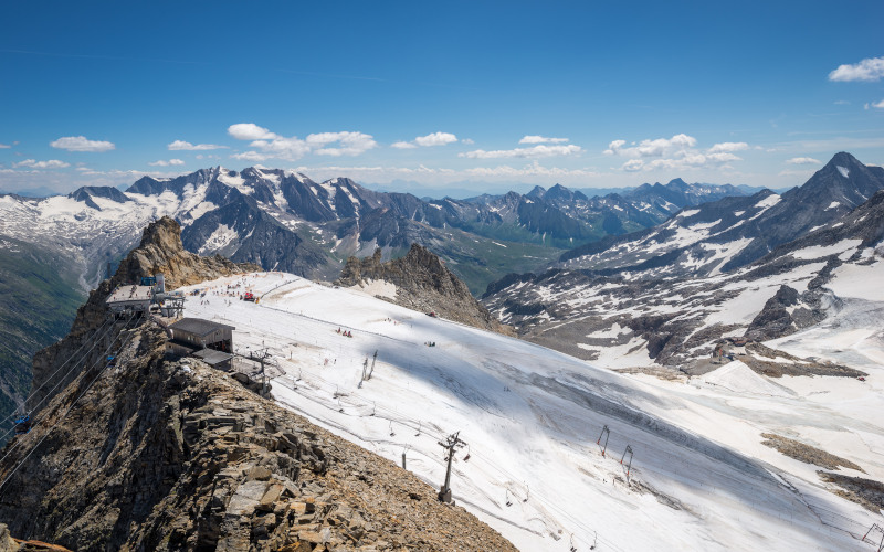 summer skiing on the hintertux glacier zillertal valley