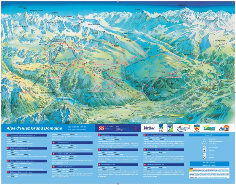 Piste map for Alpe d'Huez