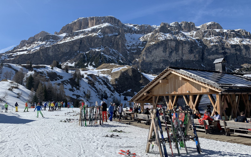 canazei skiing holidays, mountain restaurant