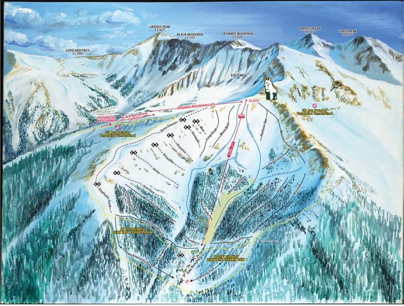 Piste map for Arapahoe Basin