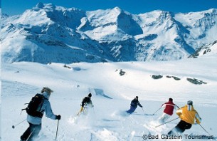 skiing in bad-gastein, ski amade, piste map