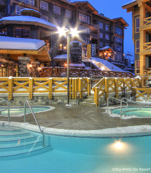 swimming pools and spa at big white ski resort