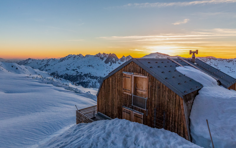 mountain refuge on the haute route