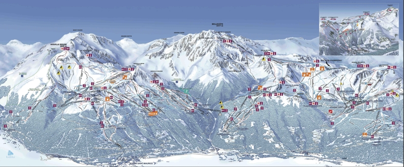 Piste map for Champagny