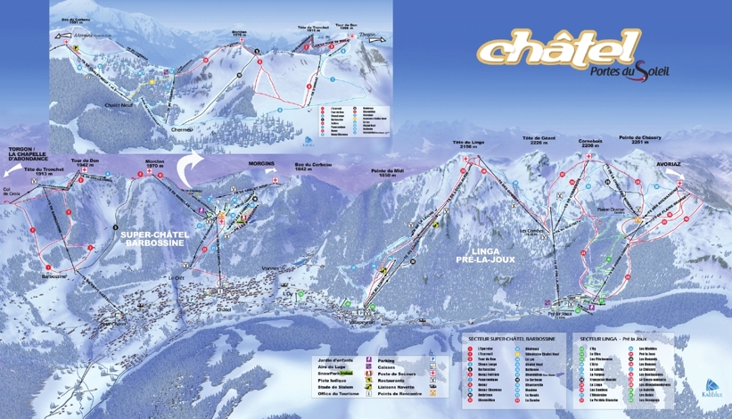 Piste map for Chatel