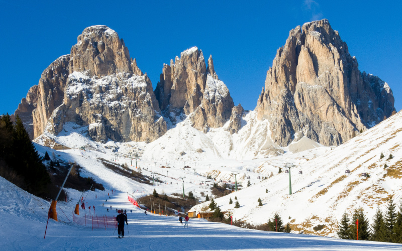 Ski touring around the Sella Ronda sella ronda guided off-piste skiing with private instructor