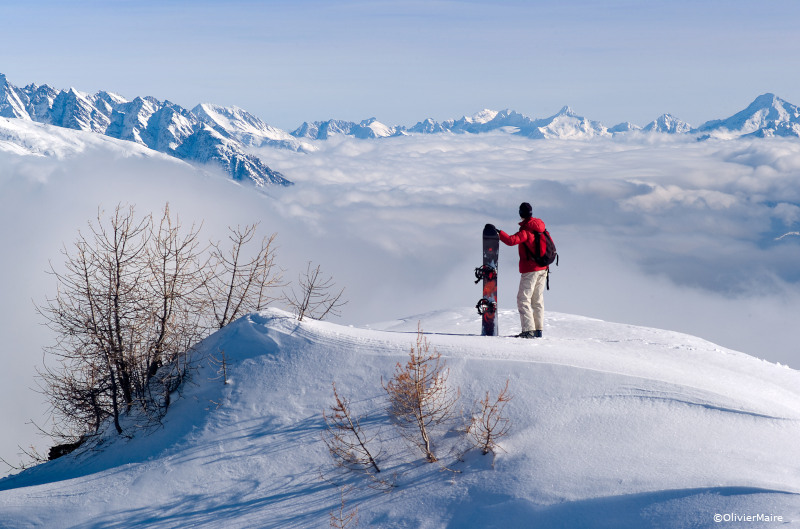 off-piste tours on the plein morte glacier