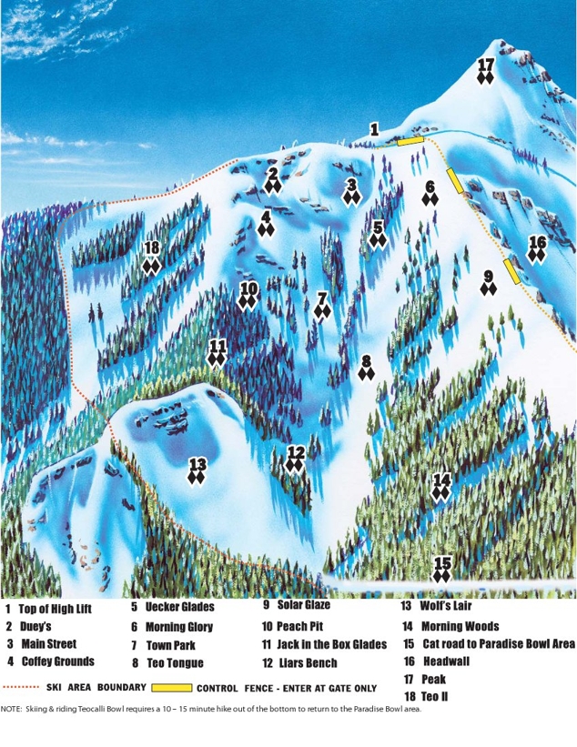 Piste map for Crested Butte