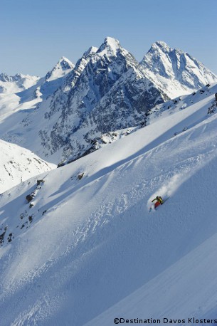 klosters ski resort, off-piste skiing at Parsenn