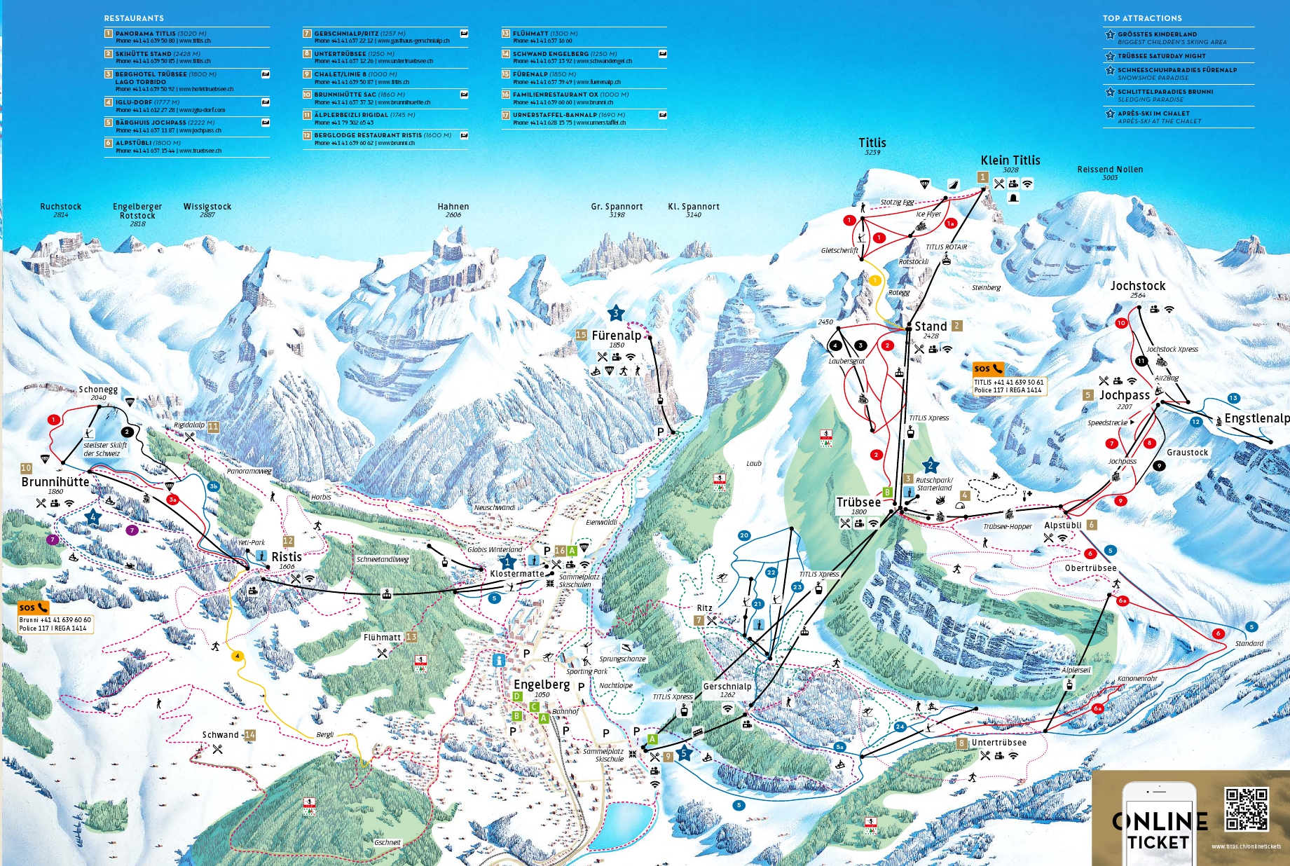 Full size piste map for Engelberg