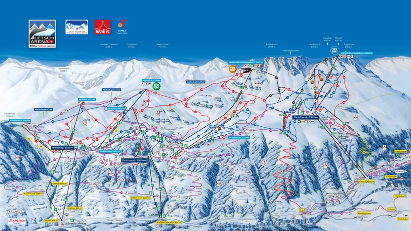 Piste map for Fiesch