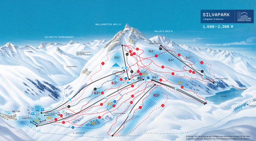 Piste map for Galtür