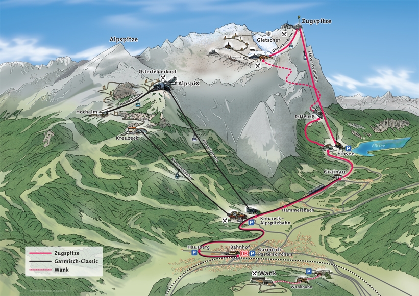 Piste map for Garmisch