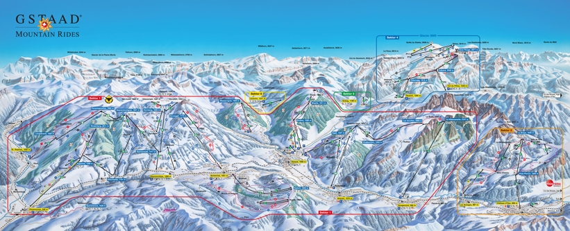 Piste map for Gstaad