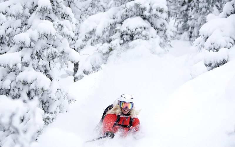 hemsedal ski resort off-piste skiing in trees