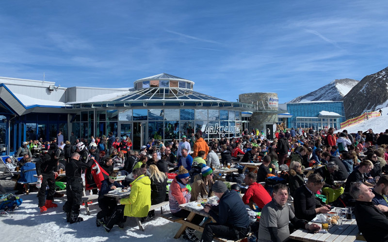 mountain restaurant in kaprun Kitzsteinhorn glacier