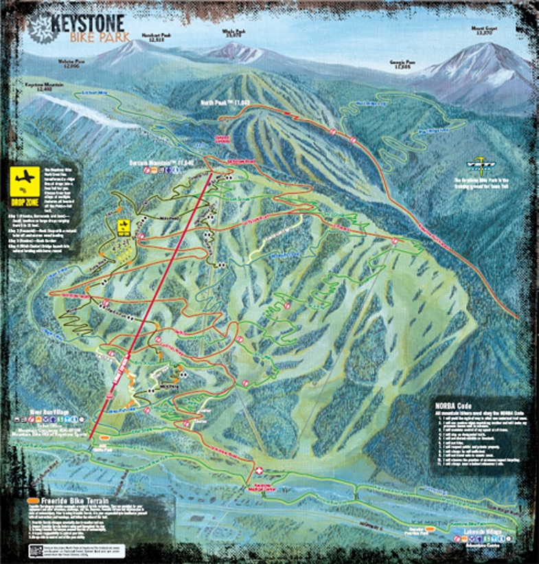 Keystone Trail & Piste Map Skiing in Keystone Ski Resort