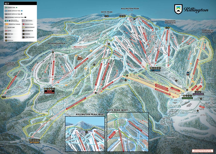 Killington Trail Map Killington Piste & Area Map