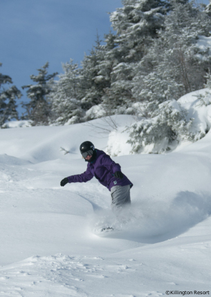 snowboarding at killington resort