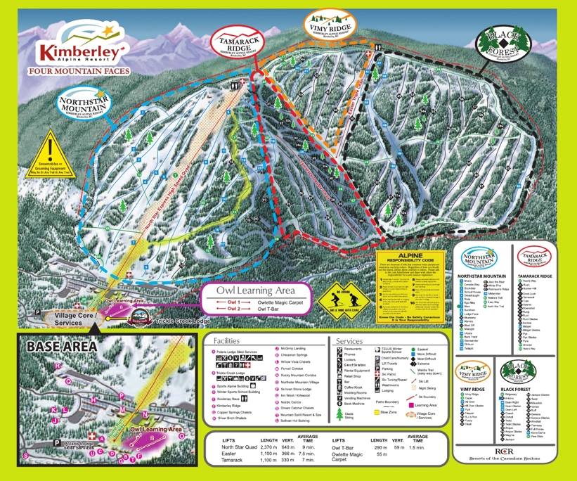 Piste map for Kimberley