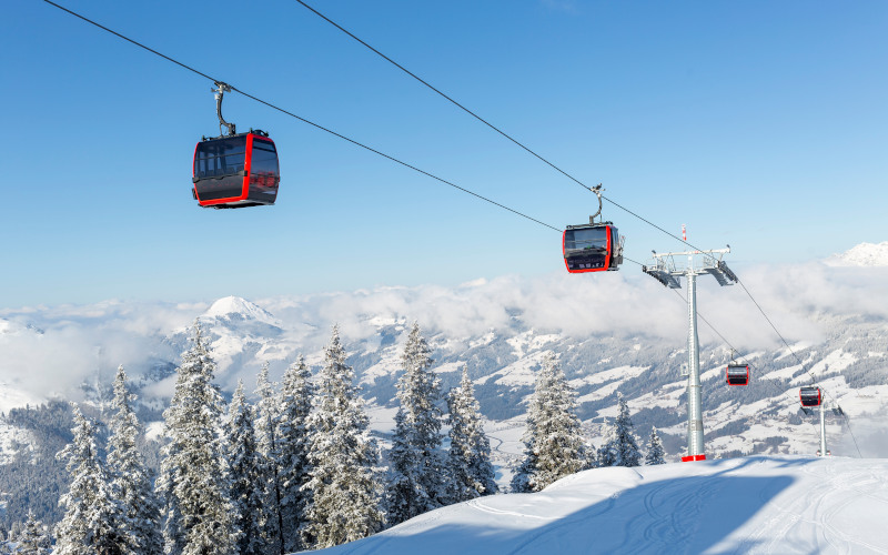 gondola at kirchberg ski resort austria