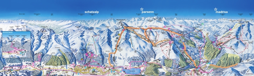 Piste map for Klosters