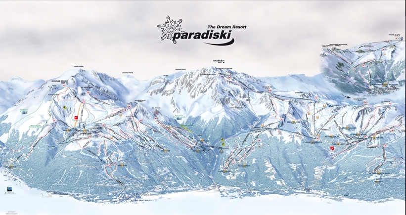 La Plagne Piste Map | La Plagne Ski & Trail Map - Mychaletfinder