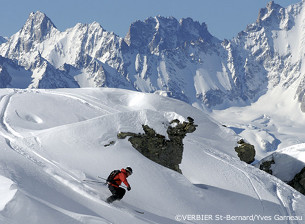 4 valleys off-piste skiing near verbier