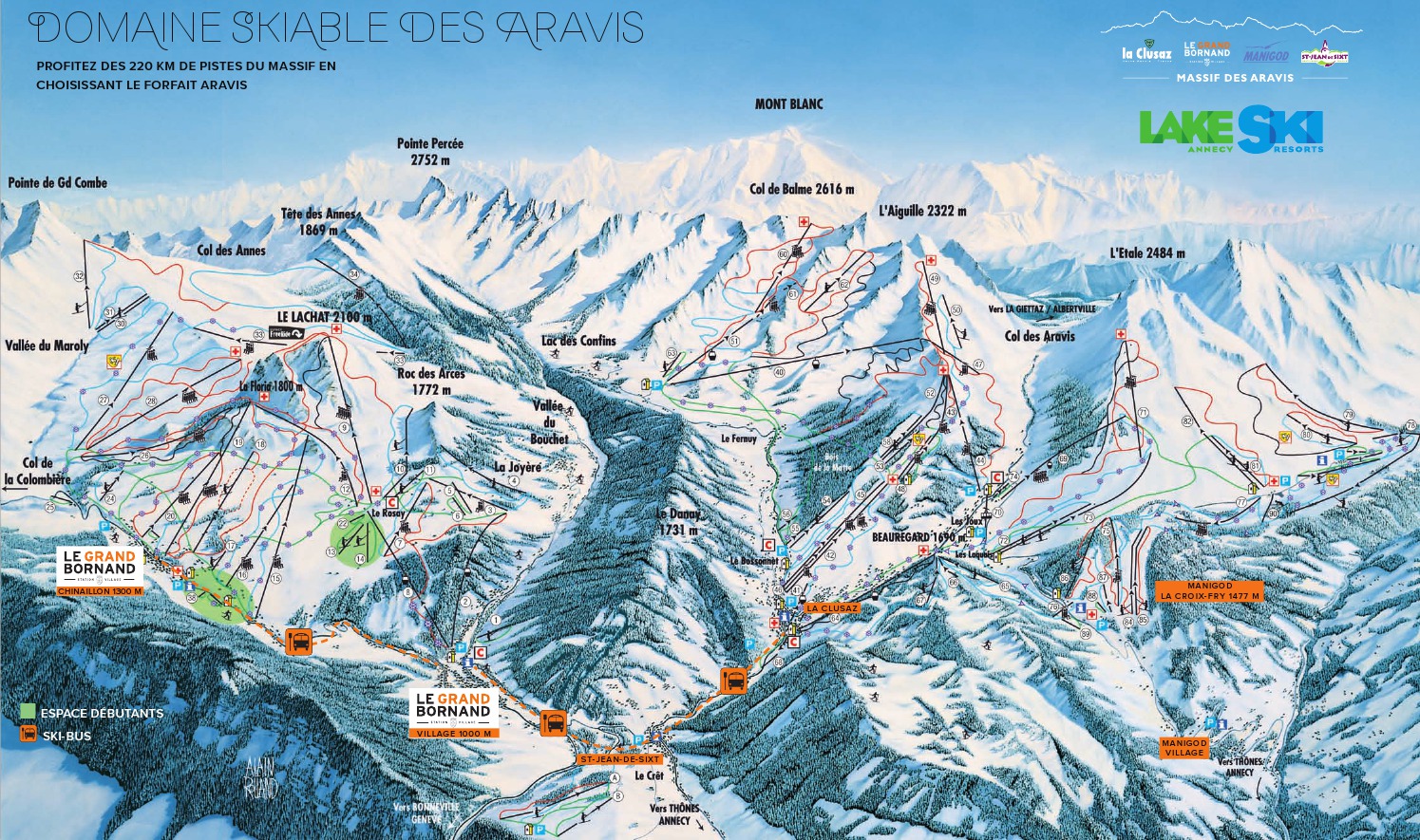 Full Size Piste Map For Le Grand Bornand Full Size Piste Map For Le Grand Bornand
