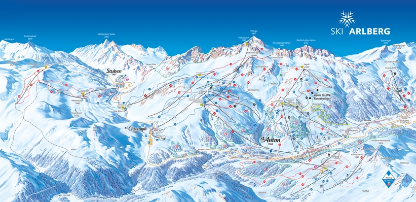 Lech Arlberg Piste Map 