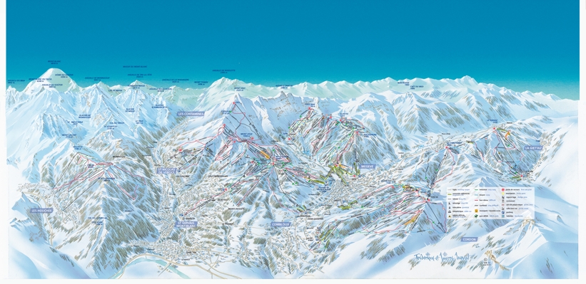 Piste map for Les Contamines