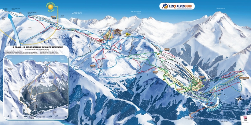 Piste map for Les Deux Alpes