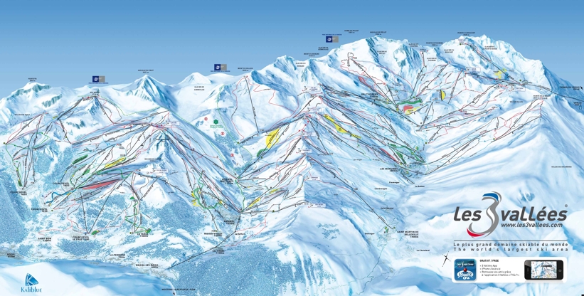 Trois Vallee Piste Map 