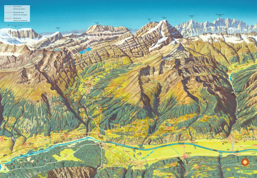 Piste map for Leukerbad