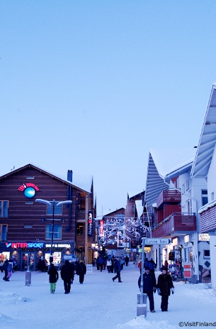 levi town centre, finland, skiing