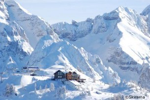  mountain hut on the pistes of marilleva, brenta dolomites,