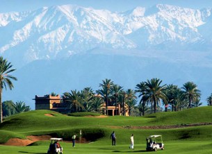 playing golf in Oukaimden