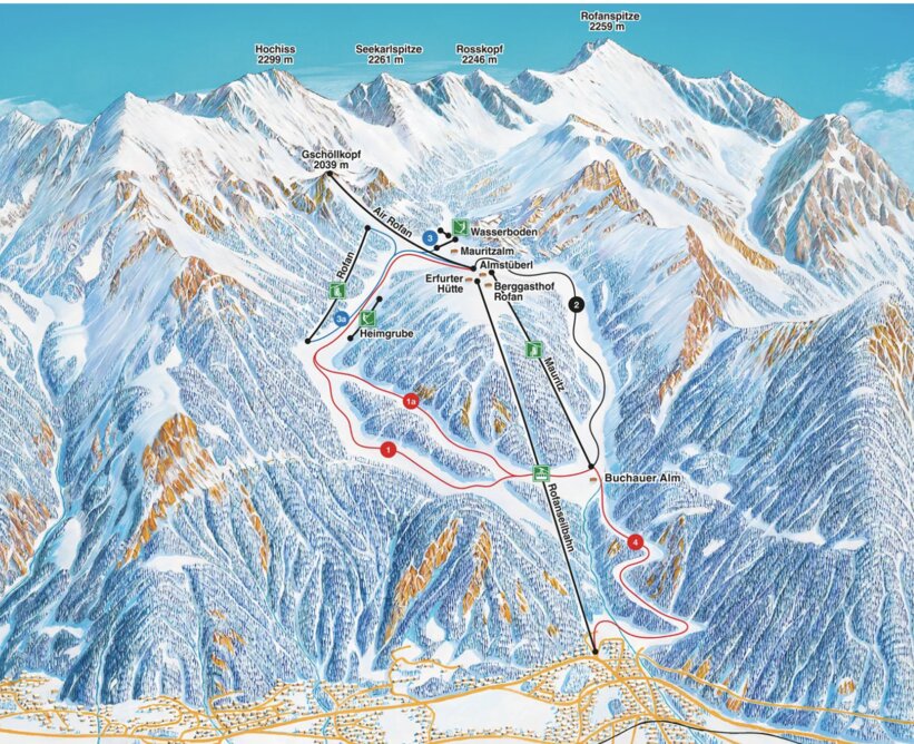 Piste map for Maurach Achensee