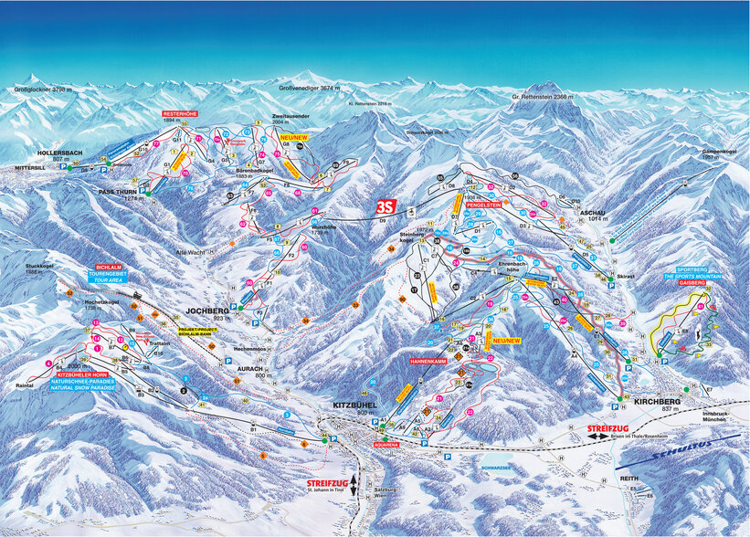 Piste map for Mittersill