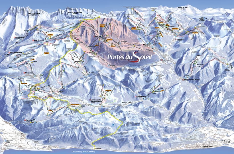 Piste map for Montriond