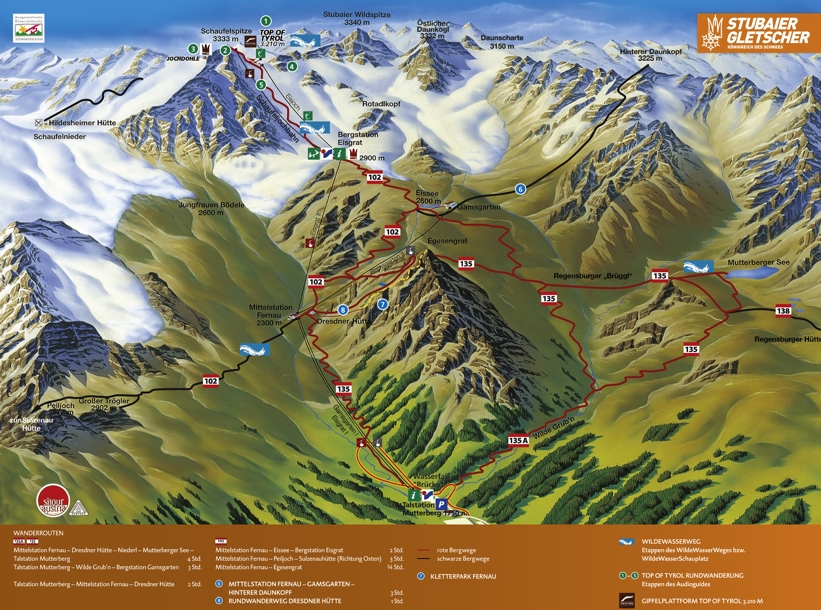 Piste map for Neustift